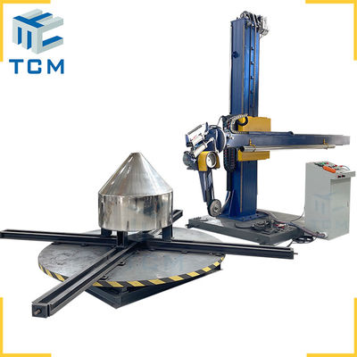 3phase  Dished End Polishing Machine Conical Shell Surface Metal Polish Grinder