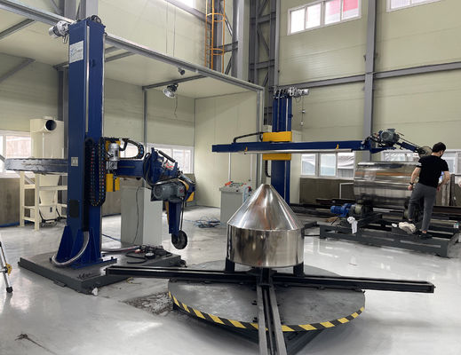8m2/H Auto Dished End Polishing Machine  Steel Toricone Tank Head Polisher