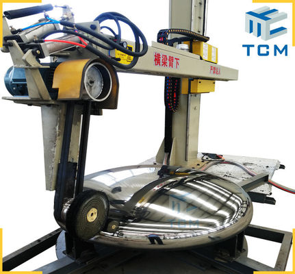 Exterior Surface Dished End Polishing Machine 12kw Automatic Stainless Steel Polishing Machine