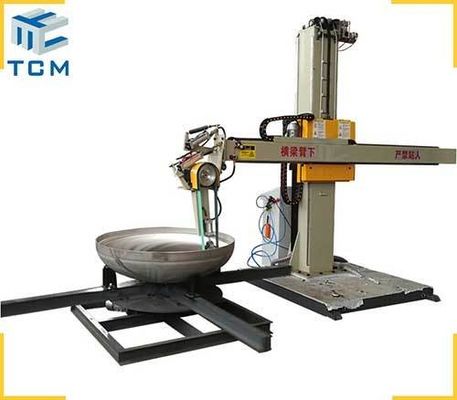Dished End Surface Polishing Buffing Machine Semi Automatic For Copper Aluminum