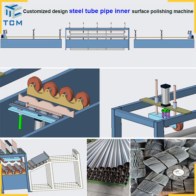 SS Pipe Inside Automatic Pipe Polishing Machine CE Mechanical Polishing Grinding