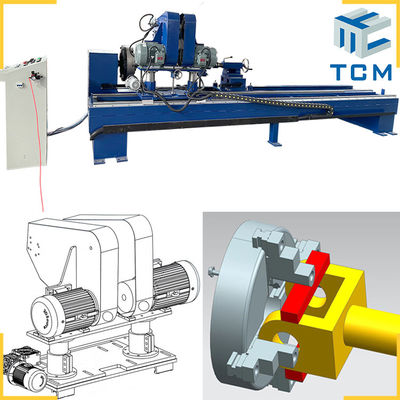 Cylinder Rods Automatic Pipe Polishing Machine 800mm  For Hydraulic Shafts