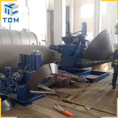 Steel metal cone plate bending machine conical heads hydraulic roller